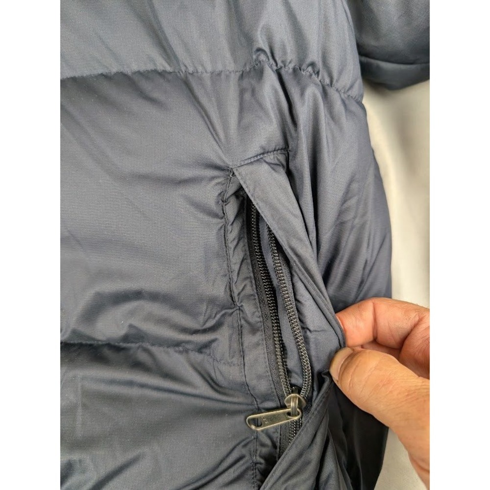 The North Face Nuptse 600 Fill Down Puffer Jacket Women's XL Dark Navy Hooded - Picture 3 of 16